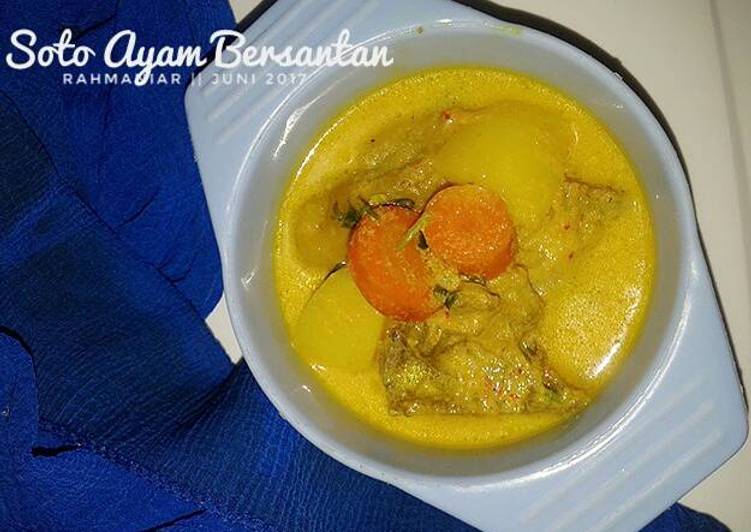 gambar untuk cara membuat Soto Ayam Bersantan