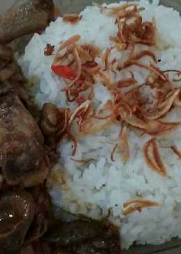 Nasi kaldu ayam kecap
