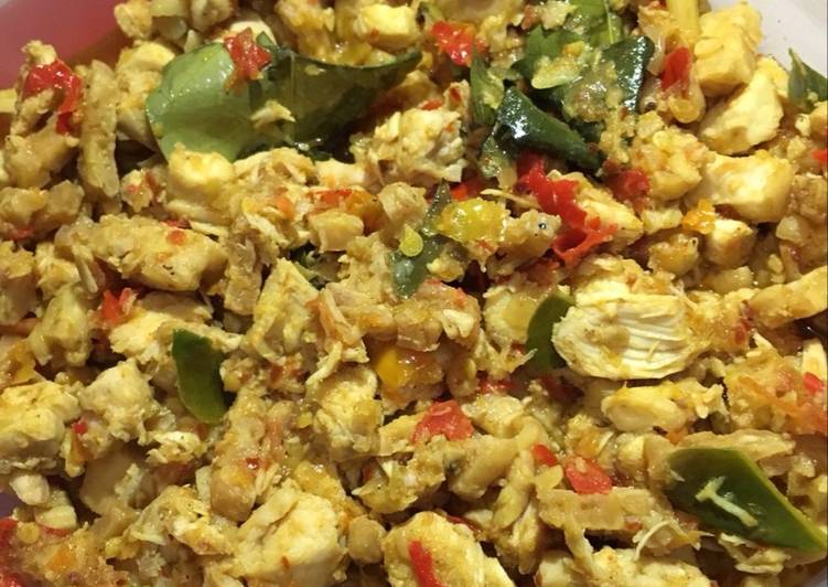 bahan dan cara membuat Ayam tempe rica-rica