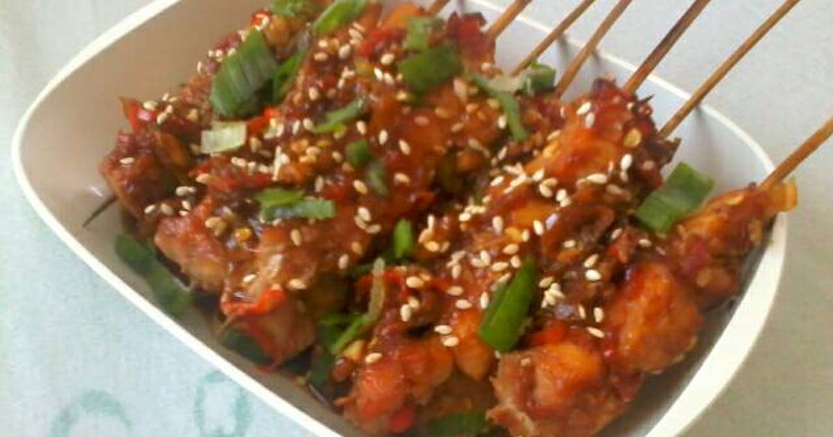 Resep Sate Ayam Bumbu Bulgogi Pedes Simple oleh Mrs Bara 