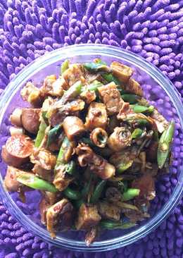 Tumis cumi asin buncis tempe