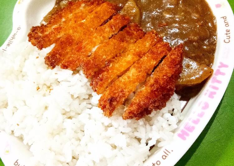 gambar untuk cara membuat Japanese curry rice with chicken katsu