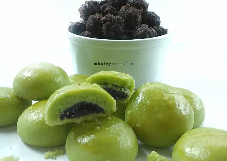 cara membuat Nastar Green Tea Isi Coklat