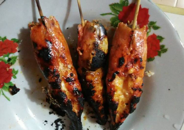 gambar untuk cara membuat Udang galah bakar saus madu