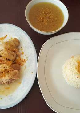 Nasi Ayam Hainam sesederhana mungkin. (3 bahan). Tanpa penyedap