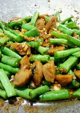 Tumis Buncis Bakso Saus Tiram