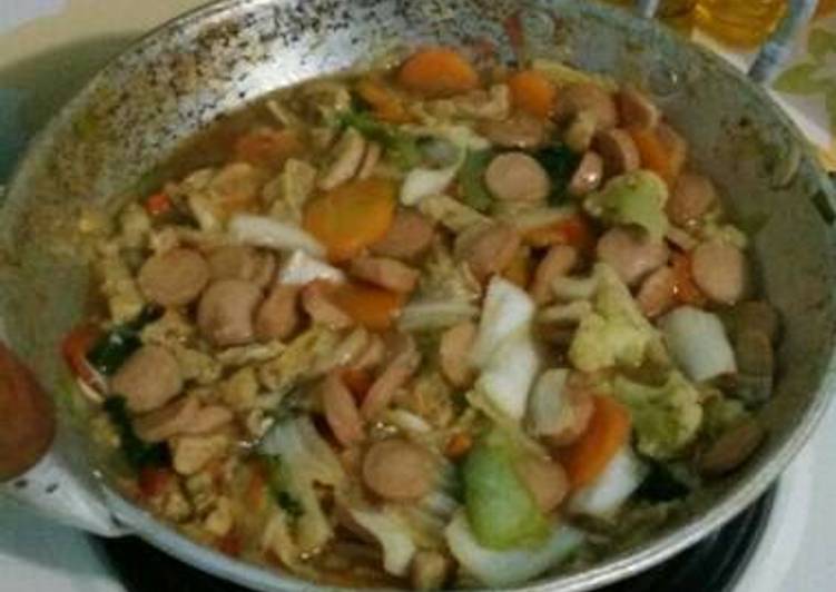 resep lengkap untuk Cap Jay Sosis & Tempe