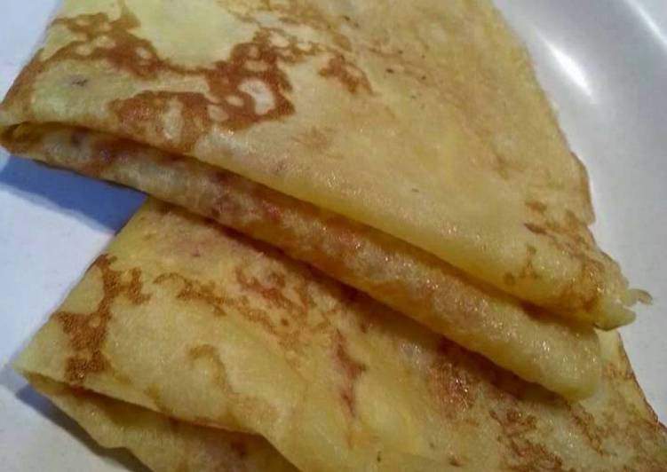 cara membuat Bekal praktis - Soft Crepe / panekuk jadul