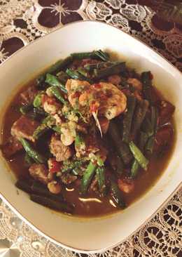 Sayur kacang panjang tumis udang 
