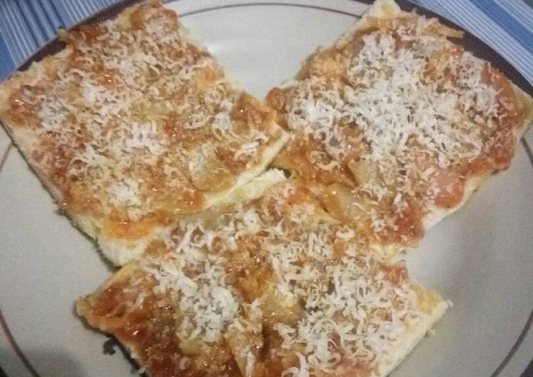 resep masakan Pizza roti tawar
