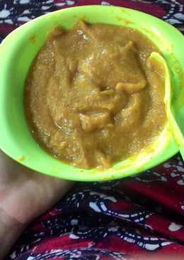 Bubur beras merah+wortel+brokoli - MPASI