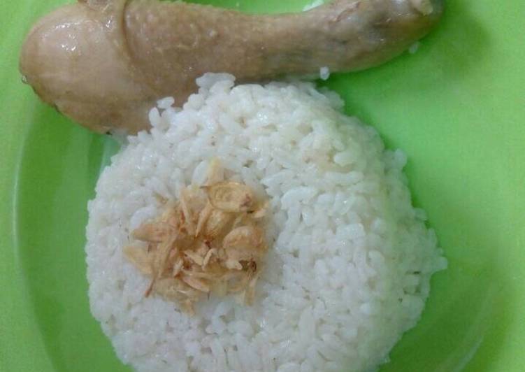 resep makanan Nasi Ayam Hainan Rice Cooker