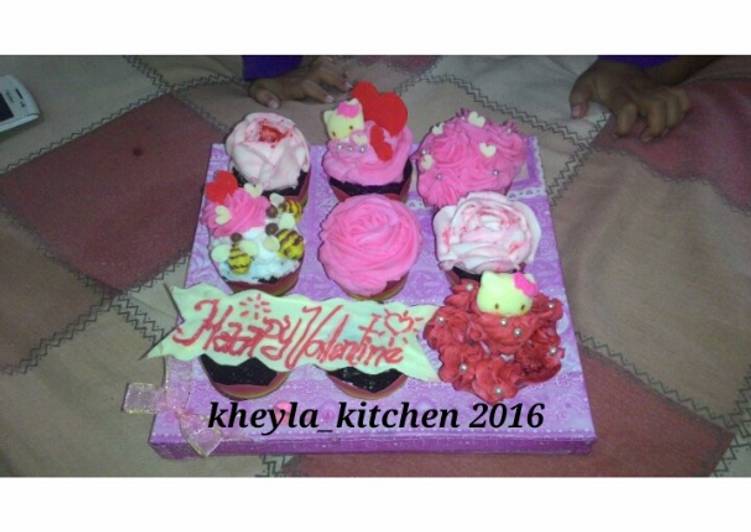  Resep Brownies Cup  Cake Valentine Lembut n Nyoklat no 