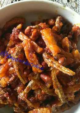 Orek tempe kacang teri