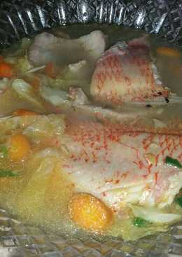 Sop ikan kakap simple.