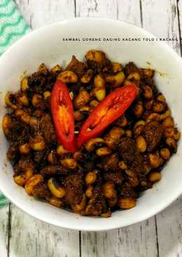 Sambal goreng daging sapi kacang tolo/ kacang putih