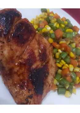 Steak ayam & sayur ala abuba steak