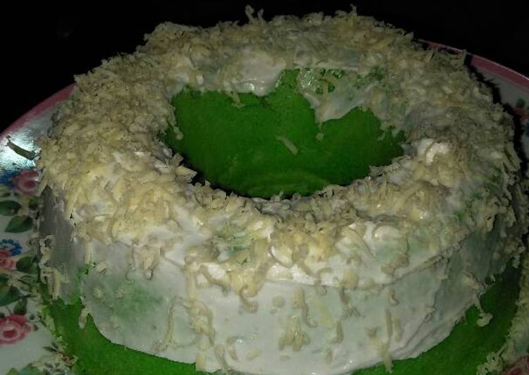 resep lengkap untuk Bolu Kukus Pandan Keju