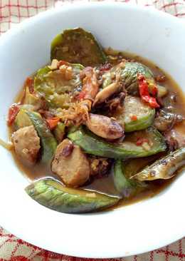 Asin cumi terong bumbu tauco