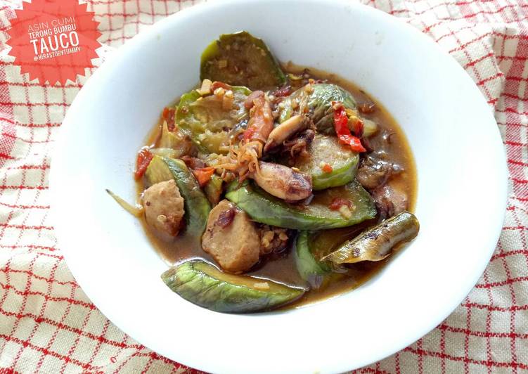 Resep Asin cumi terong bumbu tauco - Nirastorytummy