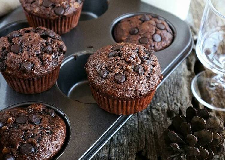 resep lengkap untuk Choco Banana Muffins, Simple tp rasa ga simple, VERY RECOMMENDED