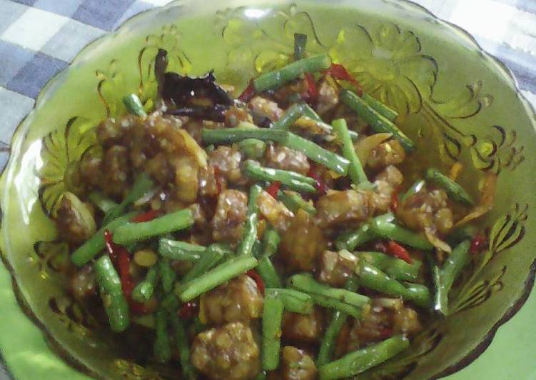 resep makanan Oseng tempe kacang panjang pedas manis