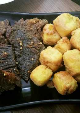 Daging Goreng dan Tahu Kriuk