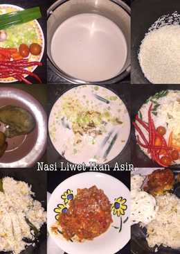 Nasi Liwet Ikan Asin (magic com)