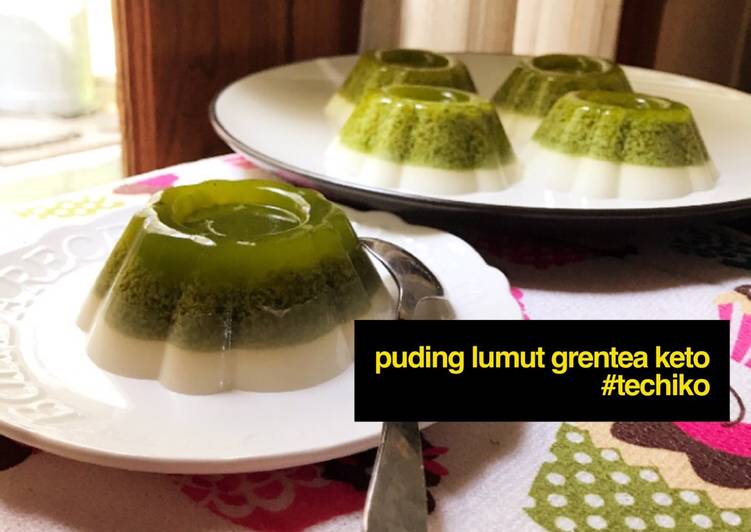 gambar untuk resep Puding Lumut Greentea keto #techiko