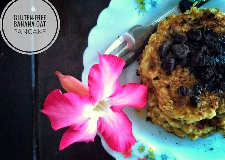 resep lengkap untuk Gluten free banana oat pancake