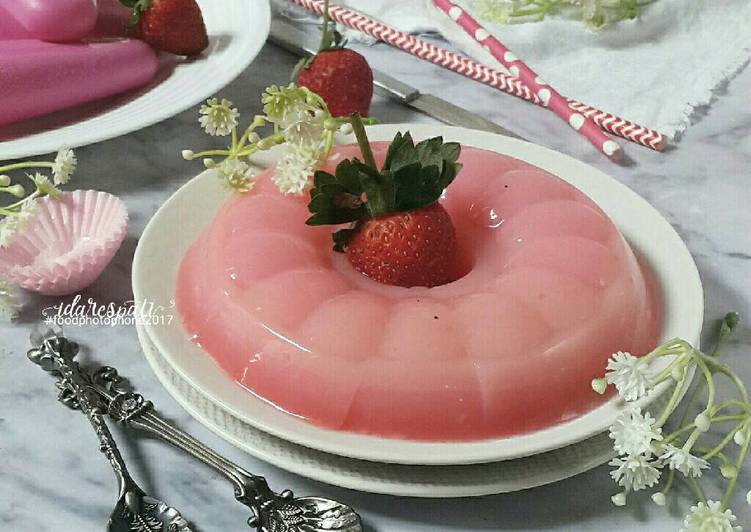 resep Ombre Pink Puding #cookpadpeduli #kankerpayudara