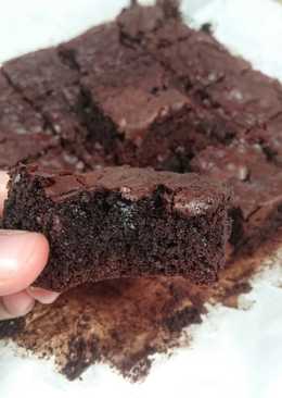 Chewy Fudgy Shiny Brownies Takaran Sdm