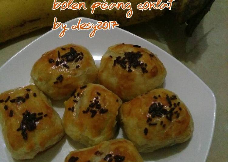 bahan dan cara membuat Bolen pisang coklat