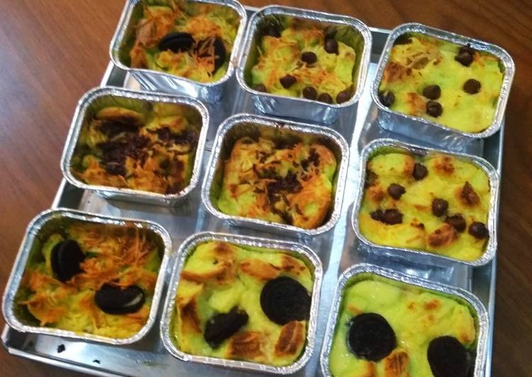 Bread Pudding/Pudding Roti with 3 Topping #RabuBaru