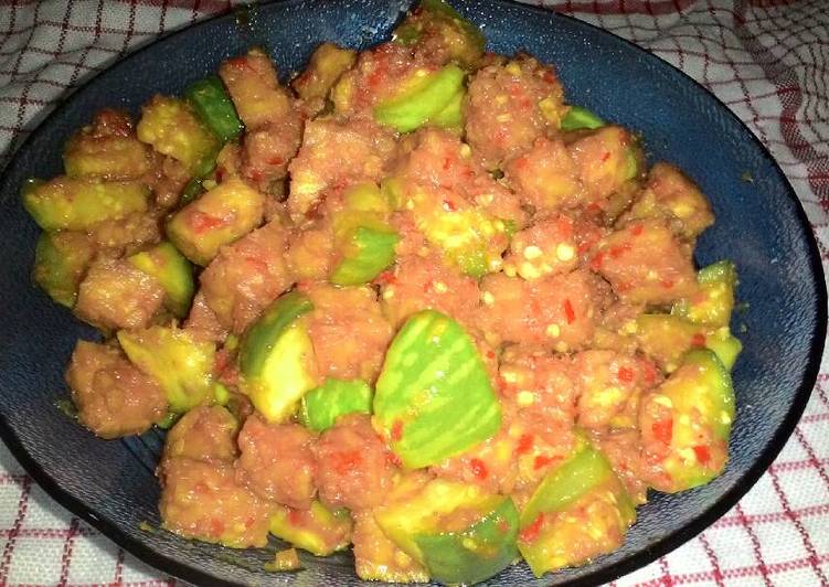 resep masakan Oseng Tempe Terong Bumbu Kuning (Pelecing Tempe)