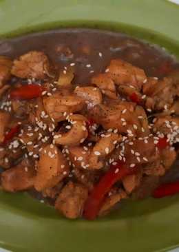 Chicken sauce blackpepper (ayam saus lada hitam)