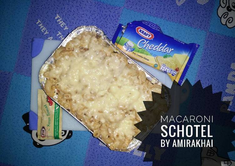 bahan dan cara membuat Macaroni schotel la fonte Magic Com