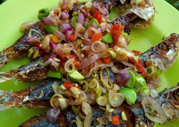 Ikan Sarden Sambal Matah pete recipe main photo