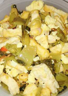 Oseng-oseng tahu telor sayur asin by evelynberliana