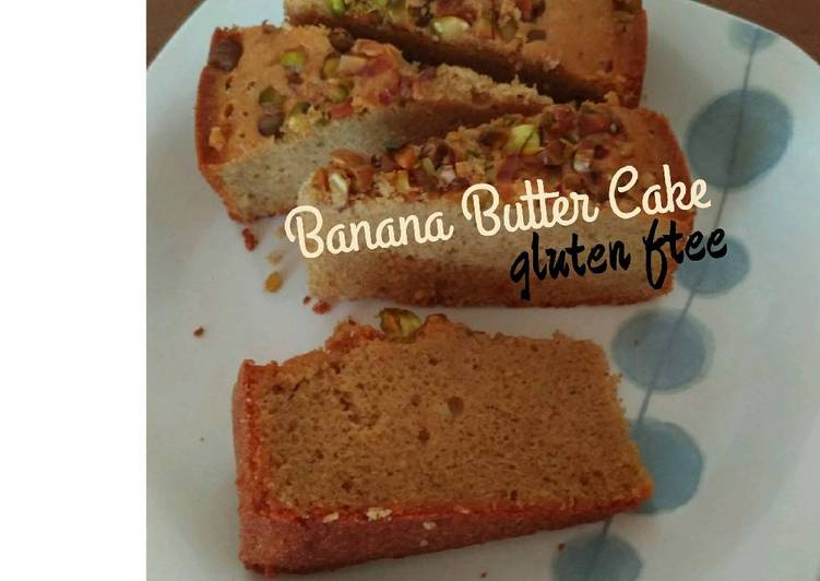 cara membuat Banana Butter Cake - gluten free