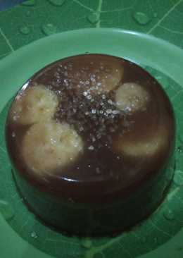 Puding coklat pisang