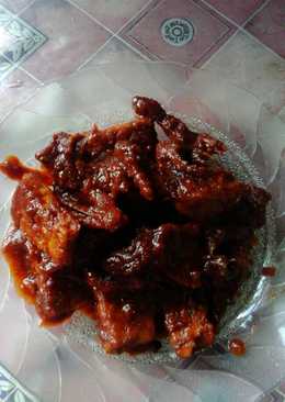 Ayam tempe masak habang (bumbu merah)