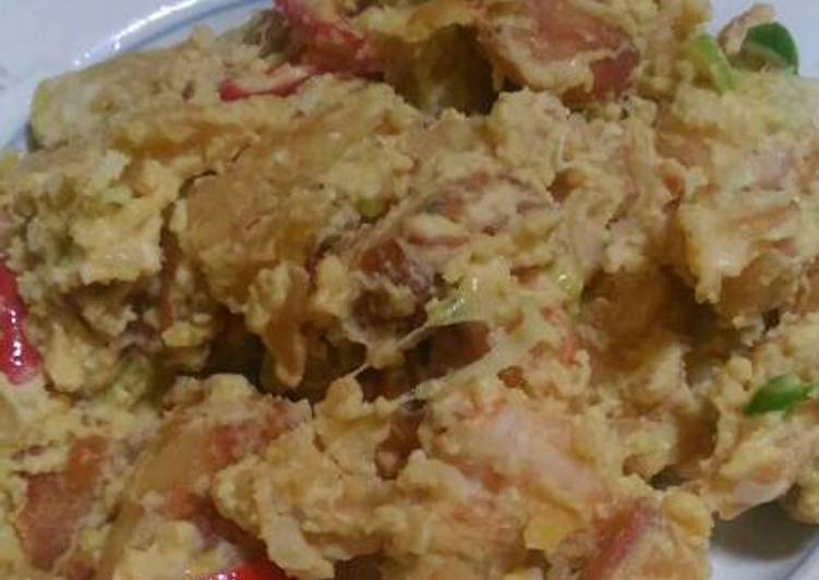 resep lengkap untuk Udang Goreng Tepung Saus Telur Asin