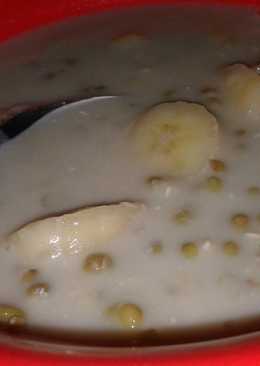 Bubur kacang ijo + pisang