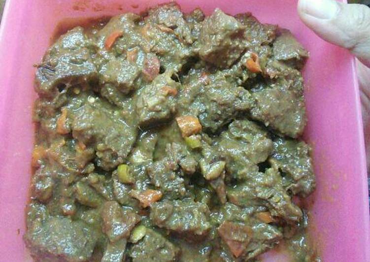 gambar untuk resep makanan Daging sapi bumbu petis kacang