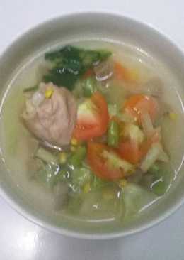 Sop bening ayam baso mantapp