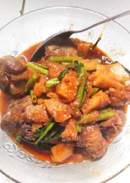 Balado kangkung ati ampela