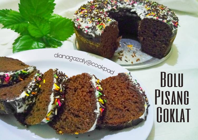 bahan dan cara membuat Bolu Pisang Coklat