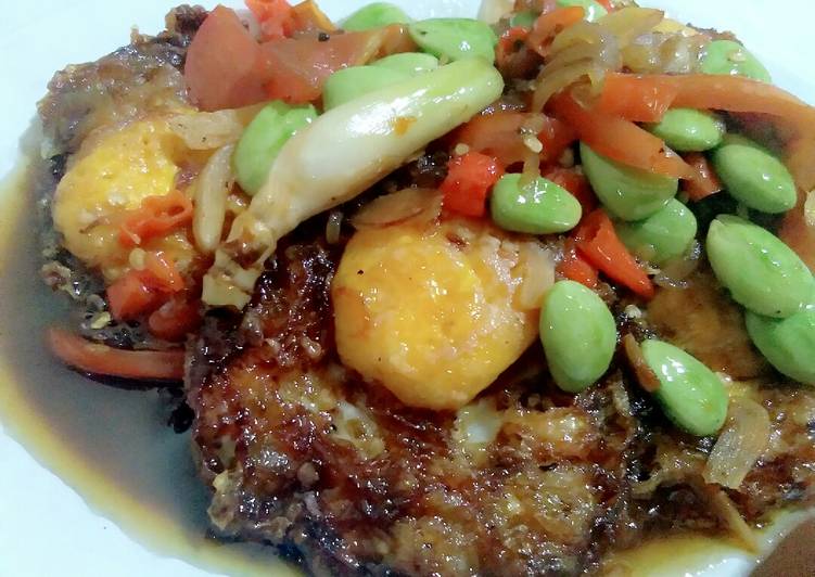 resep masakan Telor Ceplok Pete