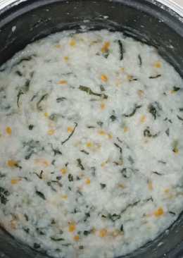 Bubur sayur rice cooker